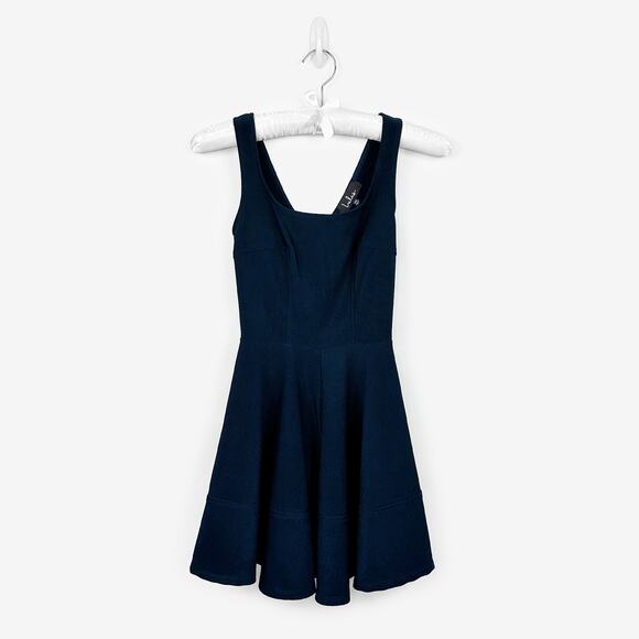 Lulus Home Before Daylight Mini Dress Extra Small Navy Blue Soft Glam Girlcore - Picture 1 of 5
